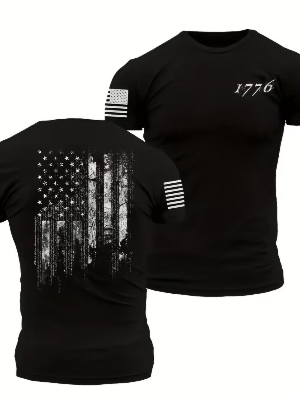 Grunt Style 1776 Graphic Tee - Black & White Print